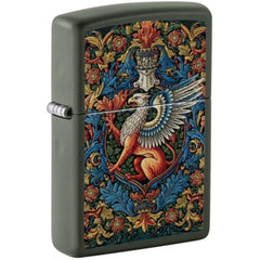 Zippo 47261 Gryphon Color Image Design Green Matte Windproof Lighter with Gift Box