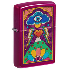 Zippo 47266 Groovy Gaze Candy Raspberry Windproof Lighter - Made in USA