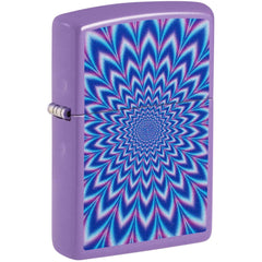 Zippo 47267 Optical Illusion Windproof Refillable Purple Metal Pocket Lighter