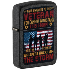 Zippo 47274 I Am the Storm 1941 Replica Black Crackle Windproof Refillable Lighter