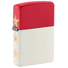 Zippo 47295 America 250 White/Red Matte Laser Engraved Lighter, Made in USA
