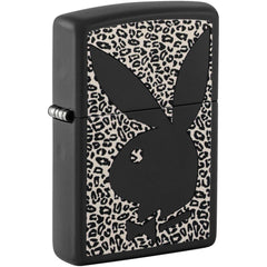 Zippo 47394 Playboy Logo Windproof Refillable Black Finish Metal Lighter