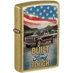 Zippo 47398 Ford Logo Windproof Refillable Metal Lighter Blue Finish