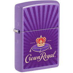 Zippo 47399 Crown Royal Logo Windproof Refillable Metal Lighter Purple