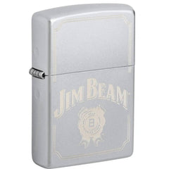 Zippo 47411 Jim Beam Border Satin Chrome Windproof Refillable Metal Lighter