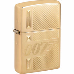 Zippo 47413 James Bond 007 Auto Engrave Brushed Brass Refillable Windproof Lighter