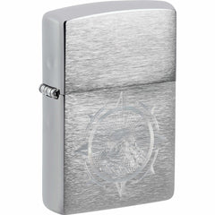 Zippo 47455 Mountain Compass Design Chrome Metal Refillable Windproof Lighter
