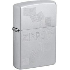 Zippo 47456 Pattern Design Chrome Metal Refillable Windproof Pocket Lighter Gift Box