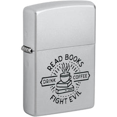 Zippo 47459 Abstract Fox Design Sky Blue Metal Refillable Windproof Pocket Lighter