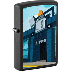 Zippo 47498 Barbour Street Design Black Metal Refillable Windproof Pocket Lighter