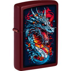 Zippo 47509 Fiery Dragon Design Windproof Refillable Lighter, All Metal Construction