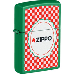 Zippo 47518 Checkered Frame Design Windproof Refillable Lighter, All Metal Build