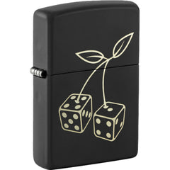 Zippo 47530 Cherry Dice Design Windproof Refillable Lighter, All Metal Construction