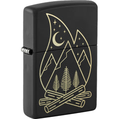Zippo 47532 Camp Fire Flame Design Windproof Refillable Lighter with Gift Box