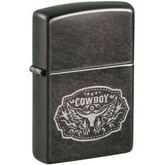 Zippo 47571 Cowboy Gray Dusk Design Windproof Refillable Lighter, All Metal Build
