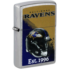Zippo NFL Baltimore Ravens Helmet Design Street Chrome Windproof Lighter - 47683