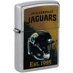 Zippo NFL Jacksonville Jaguars Helmet Design Street Chrome Windproof Lighter - 47696