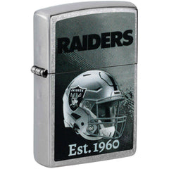 Zippo NFL Las Vegas Raiders Helmet Design Street Chrome Windproof Lighter - 47698