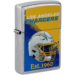 Zippo NFL Los Angeles Chargers Helmet Design Street Chrome Windproof Lighter - 47699