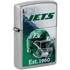 Zippo NFL New York Jets Helmet Design Street Chrome Windproof Lighter - 47707