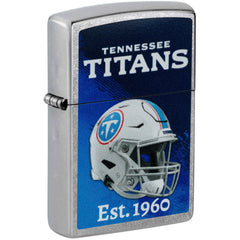 Zippo NFL Tennessee Titans Helmet Design Street Chrome Windproof Lighter - 47714