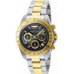 Invicta Speedway 28667 Men's 39.5mm Two-Tone Chronograph Quartz Watch, Black MOP Dial