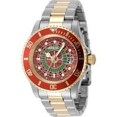 Invicta 50521 Pro Diver Men's 40mm 2-Tone Stainless Steel Quartz Watch 200m Red Bezel