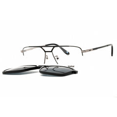 BMW BW5085-H 008 Men's Shiny Gunmetal Metal Rectangular Full Rim Frame Sunglasses