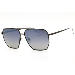 DIFF BERKELY DE01-0742 Women's Gunmetal Metal Full Rim Rectangular Sunglasses, 59mm