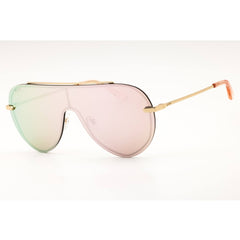 DIFF IMANI DE01-0637-GDCBN Women's Gold Stainless Steel Full Rim Shield Sunglasses
