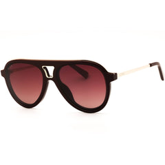DIFF TOSCA III DE01-0765 Women's Rugby Red Acetate Oval Shape Full Rim Sunglasses