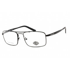 Harley Davidson HD0770 002 Men's Black Metal Rectangular Shape Full Rim Eyeglasses