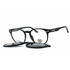 Harley Davidson HD0951 002 Men's Matte Black Injected Propionate Round Sunglasses