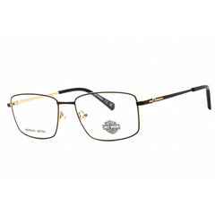 Harley Davidson HD50027 005 Men's Black Metal Full Rim Rectangular Eyeglasses, 55mm