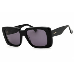 Max Mara Women's Shiny Black Acetate Full Rim Oversized Frame Sunglasses - MM0091 01A
