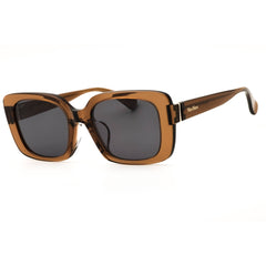 Max Mara Women's Shiny Light Brown Acetate Oversized Frame Sunglasses - MM0155-k 45A