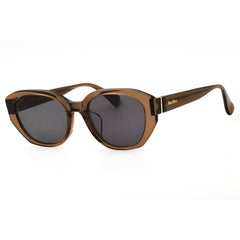 Max Mara Women's Shiny Dark Brown Acetate Full Rim Oval Sunglasses - MM0156-K 69A