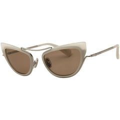 Max Mara Women's Ivory Acetate Full Rim Cat Eye Frame Sunglasses - MM0172 25E