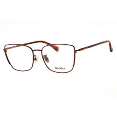 Max Mara Women's Shiny Light Bronze Metal Rectangular Frame Eyeglasses - MM5004-H 034