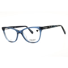 Nine West Women's Navy Crystal Acetate Full Rim Cat Eye Frame Eyeglasses - NW5228 400