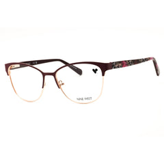Nine West Women's Magenta/Rose Gold Metal Full Rim Cat Eye Eyeglasses - NW8021 N 615