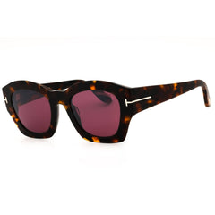 Tom Ford Women's Dark Havana Acetate Full Rim Rectangular Sunglasses - FT1083 52T