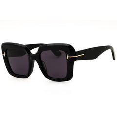 Tom Ford Women's Shiny Black Acetate Full Rim Oversized Sunglasses - FT1157-F 01A