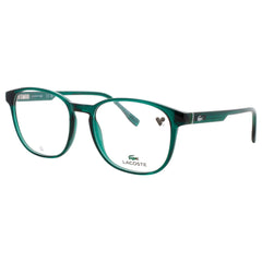Lacoste L2975 301 Men's Transparent Green Square Shape Full Rim Frame Eyeglasses
