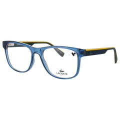 Lacoste L4004 410 Men's Transparent Blue Square Shape Full Rim Frame Eyeglasses , 53mm