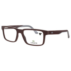 Lacoste Men's Matte Dark Red Acetate Rectangular Eyeglasses - L2922 N 603, 53 mm