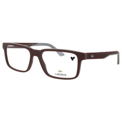 Lacoste Men's Matte Dark Red Acetate Rectangular Eyeglasses - L2922 N 603, 55 mm