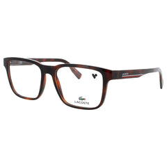 Lacoste Men's Havana Acetate Full Rim Square Frame Eyeglasses - L2926 N 214