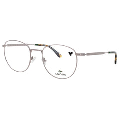 Lacoste Unisex Light Gunmetal Metal Full Rim Round Frame Eyeglasses - L2315 033