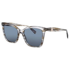 Longchamp Men's Striped Grey Acetate Full Rim Rectangular Sunglasses - LO742S 036